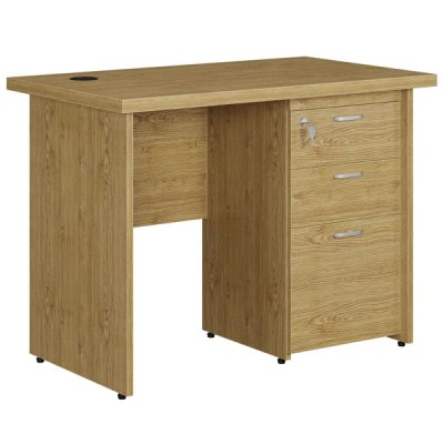 Bàn Gỗ Hộc Liền 3 Ngăn AT100SHL3DR