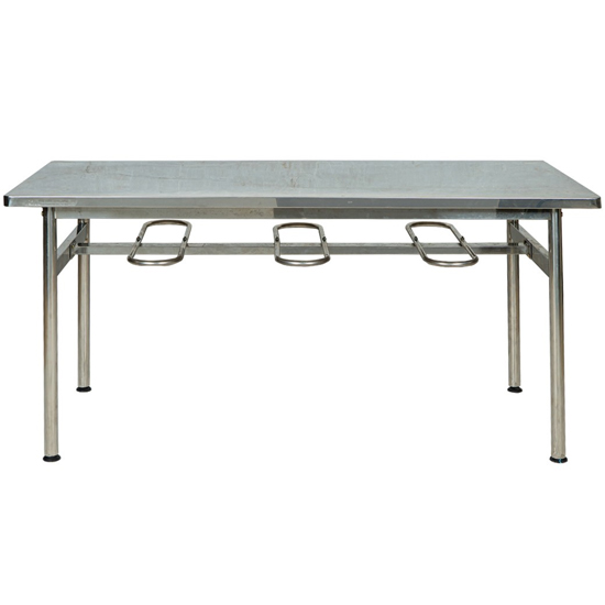 Bàn ăn inox 1m4 chân tròn BA04I14 - ảnh 2
