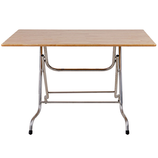 Bàn ăn inox mặt gỗ cao xu BCN712AG - ảnh 2