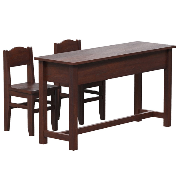 Bàn ghế học sinh gỗ tự nhiên BHS501, GHS501