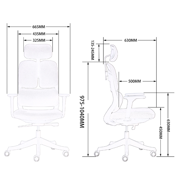 Ghế công thái học FMX328G - ảnh 6