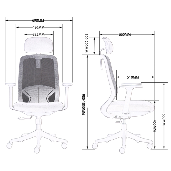 Ghế xoay lưới văn phòng FMX626G - ảnh 4