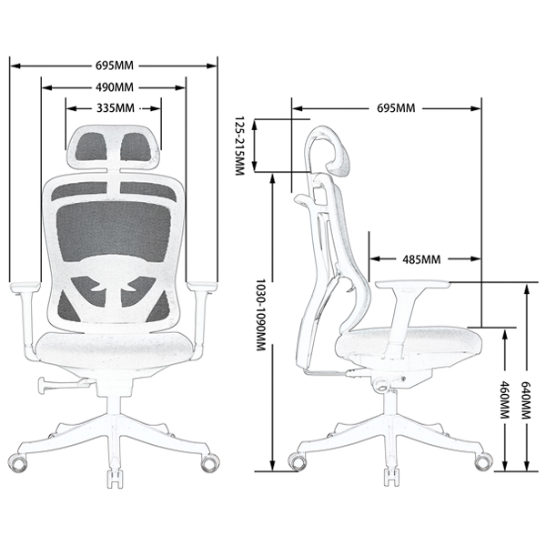 Ghế văn phòng lưng lưới FMX829 - ảnh 5