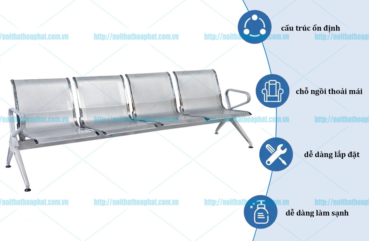 Ghế phòng chờ Hòa Phát GPC06-4 - ảnh 2