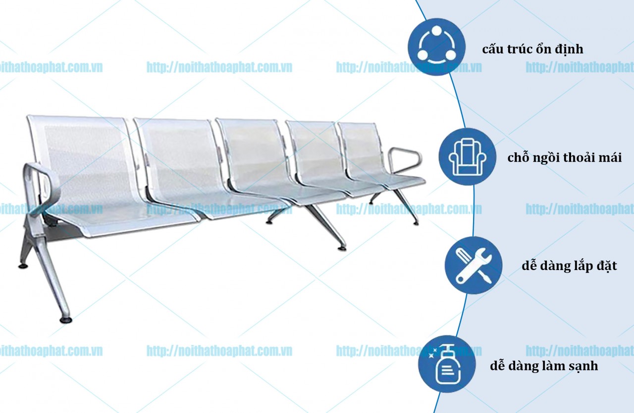 Ghế băng chờ 5 chỗ GPC06-5 - ảnh 2