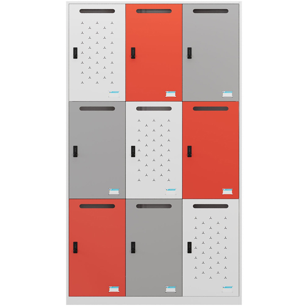 Tủ locker sắt khóa số 9 ngăn TU983-3KS - ảnh 2