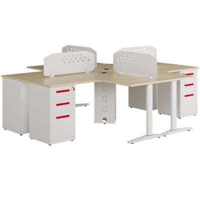 Module bàn làm việc góc cho 4 người UNMD03CS3