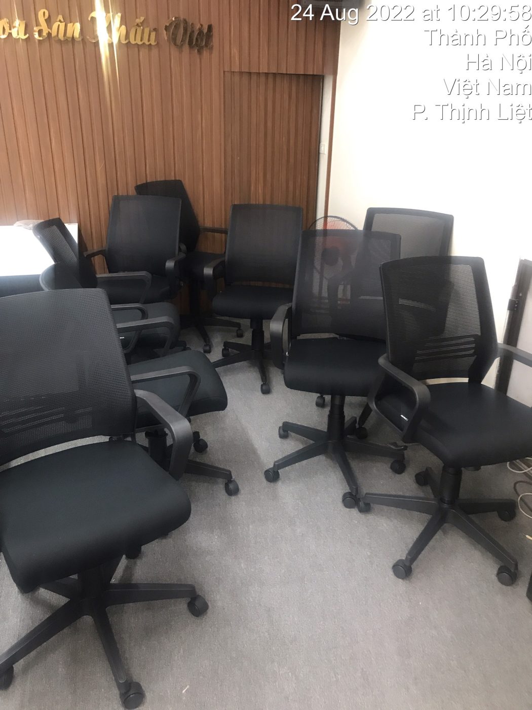 H&igrave;nh ảnh thực tế ghế lưới nh&acirc;n vi&ecirc;n GL119