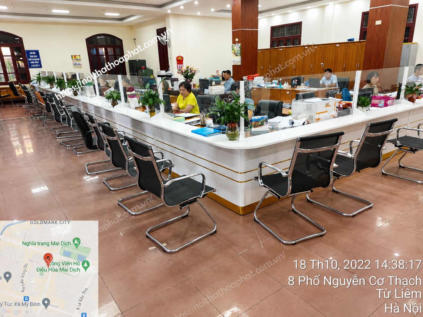 hình ảnh thực tế ghế họp chân quỳ GL403