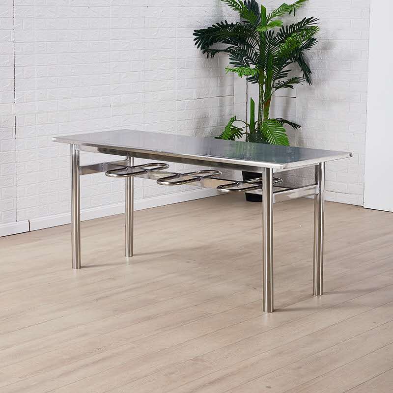 B&agrave;n ăn inox c&oacute; m&oacute;c treo ghế