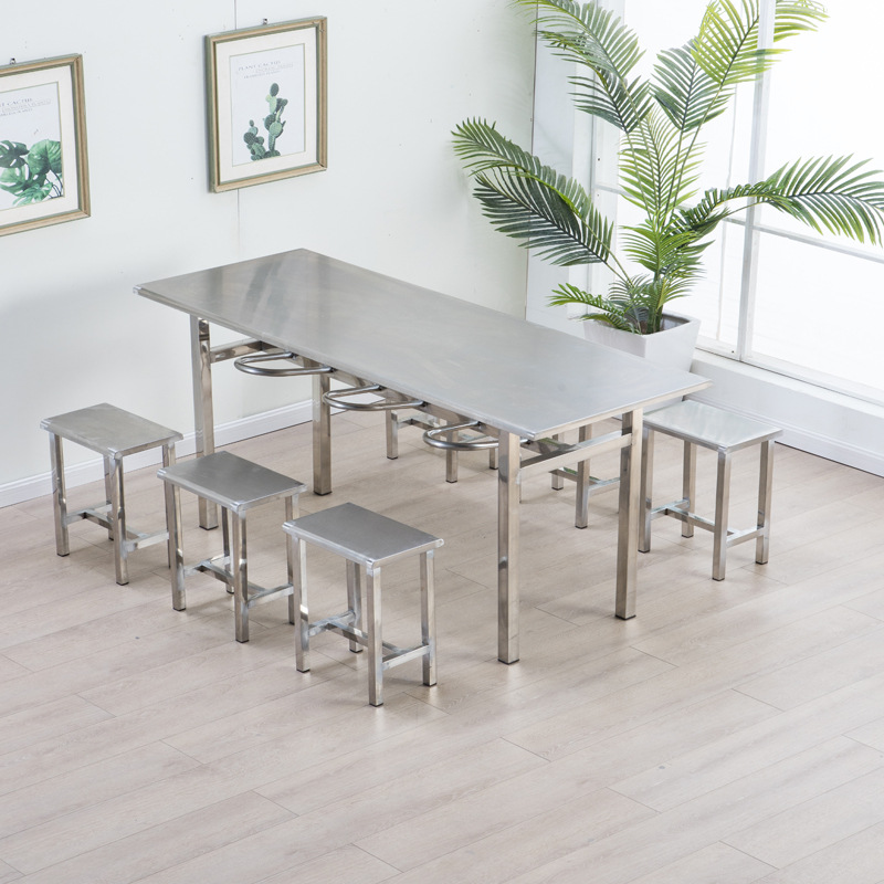B&agrave;n ăn inox c&oacute; m&oacute;c treo ghế