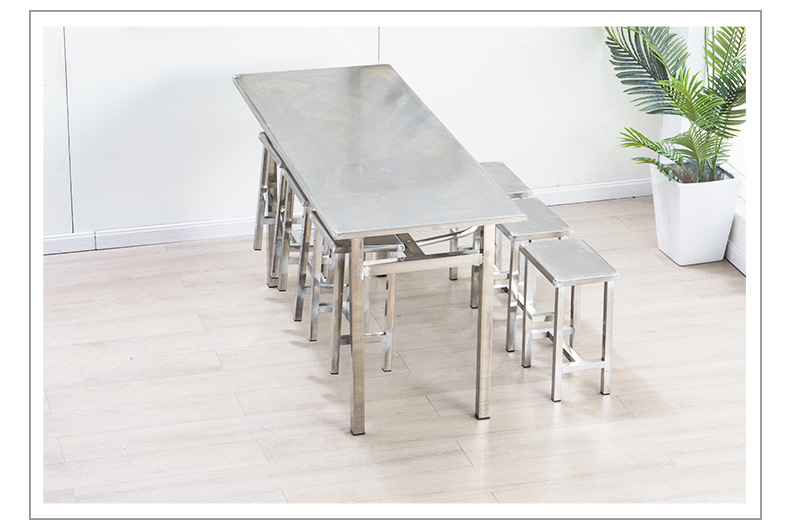 B&agrave;n ăn inox c&oacute; m&oacute;c treo ghế