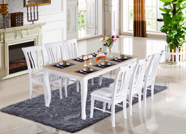 Bàn ghế ăn gỗ tự nhiên HGB61B, HGG61