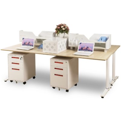 Bàn làm việc chân sắt cho 4 người UNMD01CS3