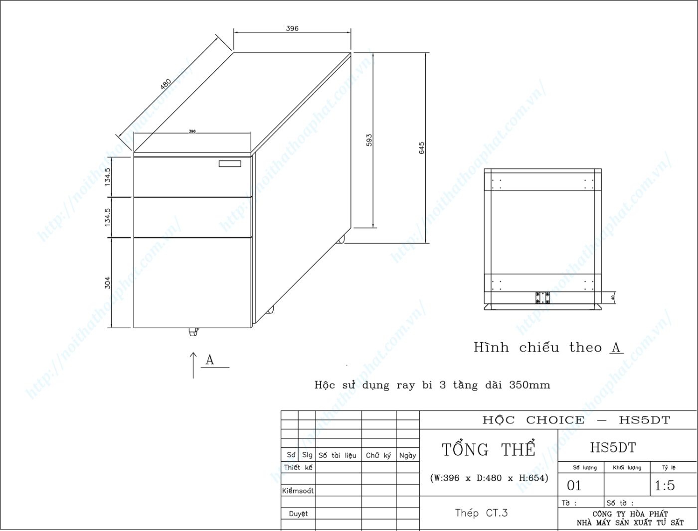 Bản vẽ kỹ thuật thiết kế hộc sắt khóa điện tử HS5DT Bản vẽ kỹ thuật thiết kế hộc sắt khóa điện tử HS5DT