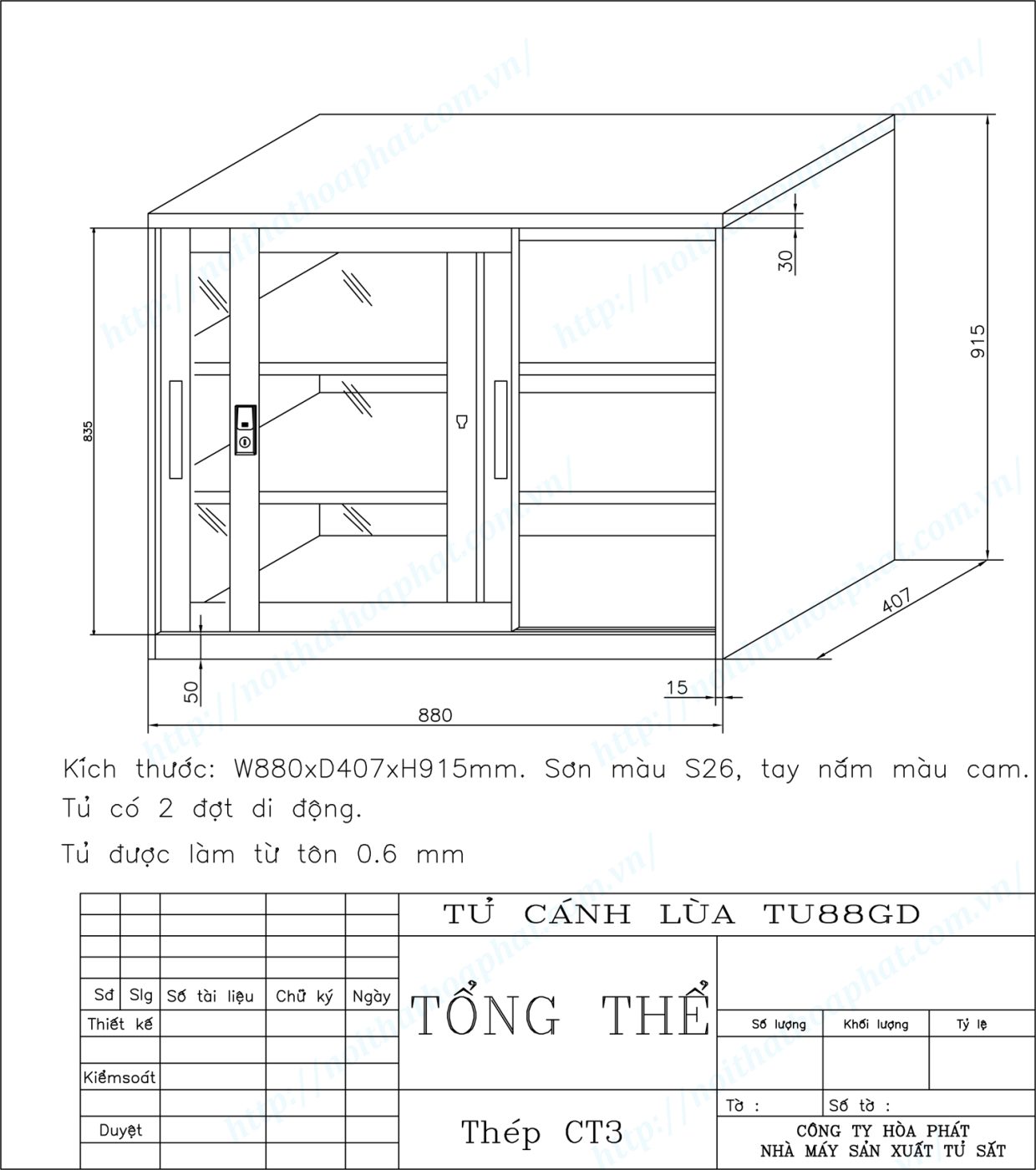 Bản vẽ kỹ thuật thiết kế tủ c&aacute;nh l&ugrave;a TU88GD