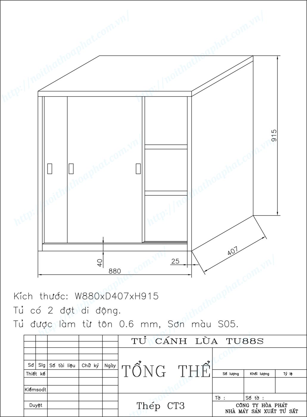 Bản vẽ kỹ thuật thiết kế tủ hồ sơ cánh lùa TU88S Bản vẽ kỹ thuật thiết kế tủ hồ sơ cánh lùa TU88S