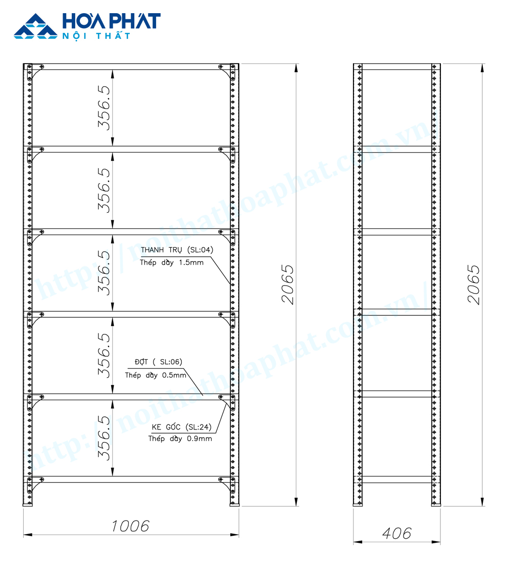 Bản vẽ kỹ thuật sản phẩm giá kệ sắt lỗ Hòa Phát GS1B Bản vẽ kỹ thuật sản phẩm giá kệ sắt lỗ Hòa Phát GS1B
