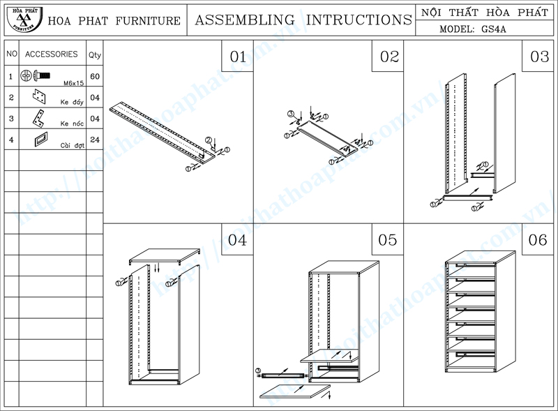 Hướng dẫn lắp đặt giá thư viện 2 mặt 7 tầng hòa phát GS4A Hướng dẫn lắp đặt giá thư viện 2 mặt 7 tầng hòa phát GS4A