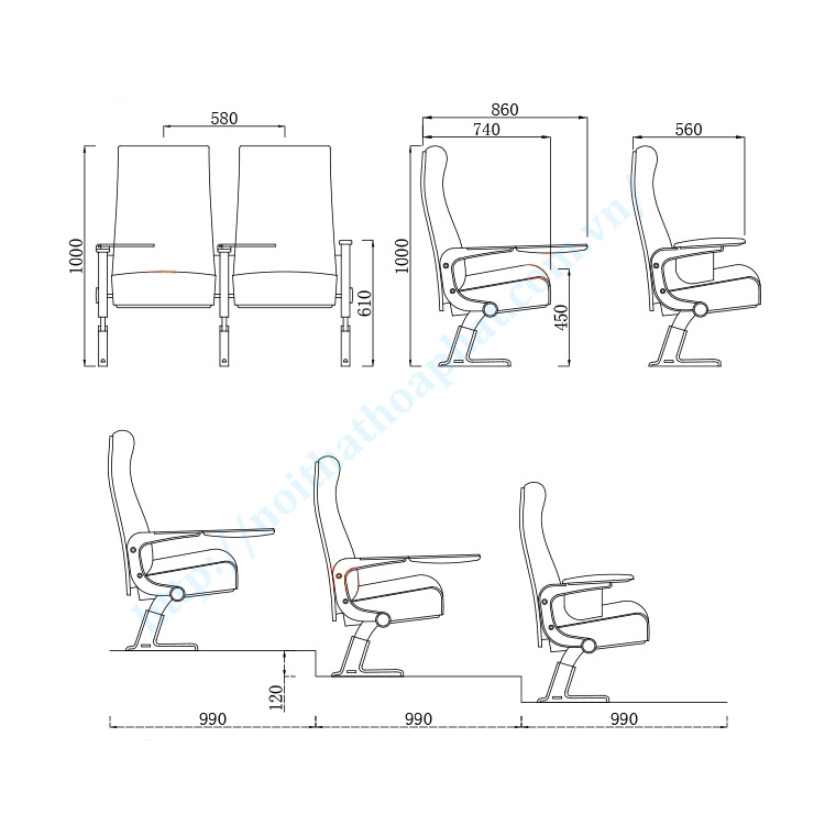Bản vẽ lắp đặt ghế hội trường cao cấp TC06B Bản vẽ lắp đặt ghế hội trường cao cấp TC06B