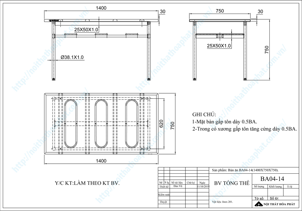 Bản vẽ thiết kế tổng thể bàn ăn công nghiệp Inox 1m4 BA04I14 Bản vẽ thiết kế tổng thể bàn ăn công nghiệp Inox 1m4 BA04I14