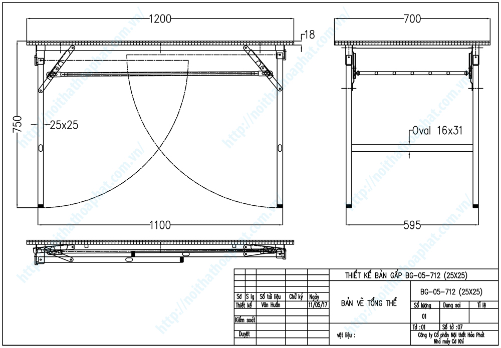 Bản vẽ thiết kế tổng thể bàn ăn chân gấp 1m2 BG05-712 Bản vẽ thiết kế tổng thể bàn ăn chân gấp 1m2 BG05-712