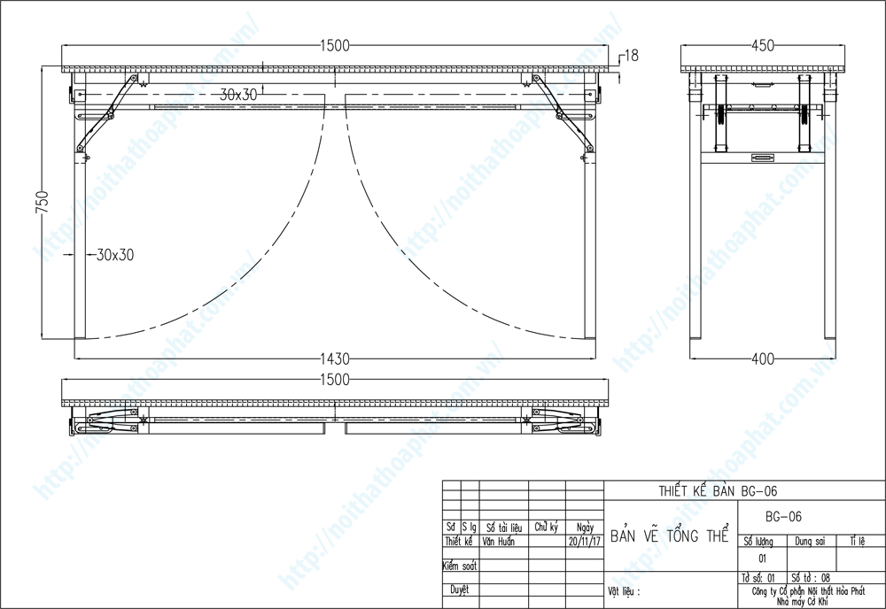 Bản vẽ thiết kế tổng thể bàn gấp khung thép 1m5 BG06 Bản vẽ thiết kế tổng thể bàn gấp khung thép 1m5 BG06