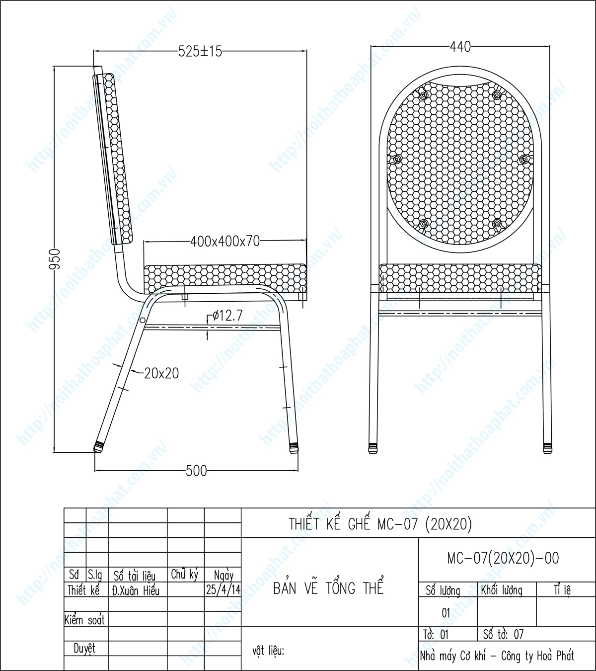 Bản vẽ thiết kế tổng thể ghế hội trường MC07 20x20
