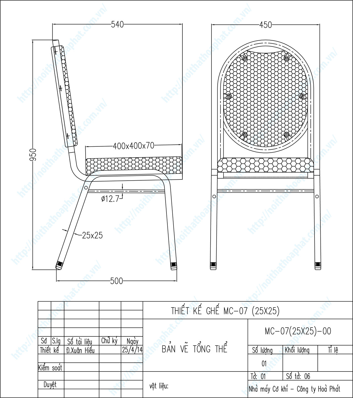 Bản vẽ thiết kế tổng thể ghế hội trường MC07 25x25
