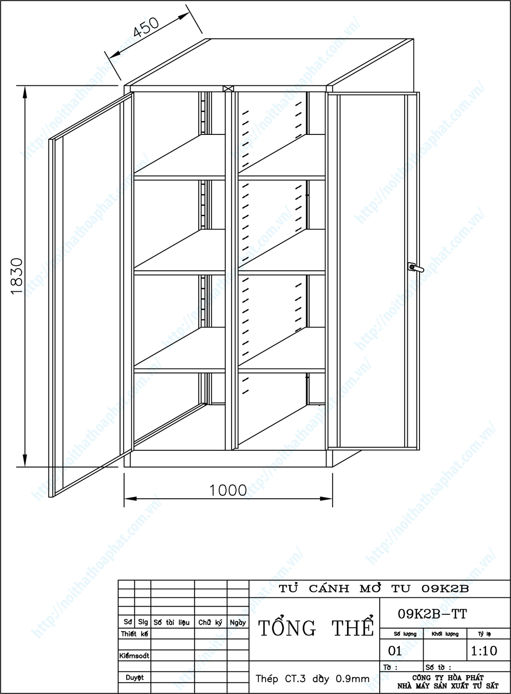Bản vẽ thiết kế tổng thể tủ sắt TU09K2B Bản vẽ thiết kế tổng thể tủ sắt TU09K2B