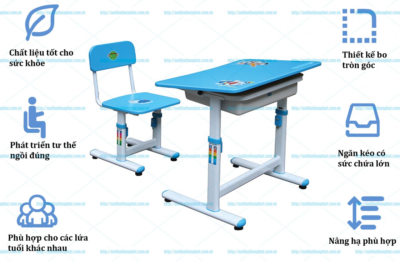 Bộ bàn ghế học sinh tiểu học BHS29, GHS29 - ảnh 3
