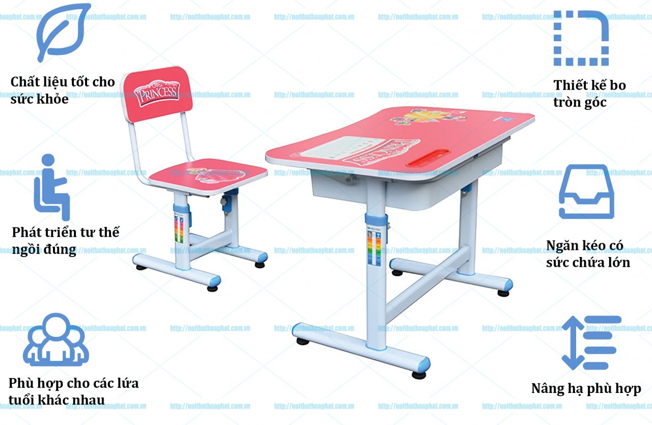 Bộ bàn ghế học sinh BHS29B-3, GHS29-3 - ảnh 3