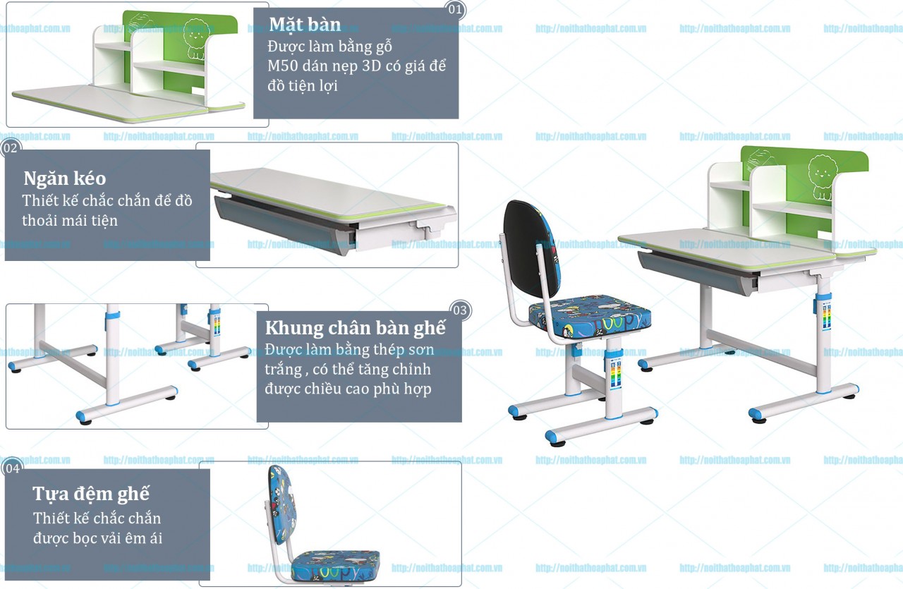 Bộ bàn học sinh Hòa Phát BHS31-1 - ảnh 6