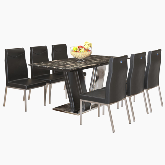 Bộ bàn ăn cao cấp sử dụng mặt đá B63