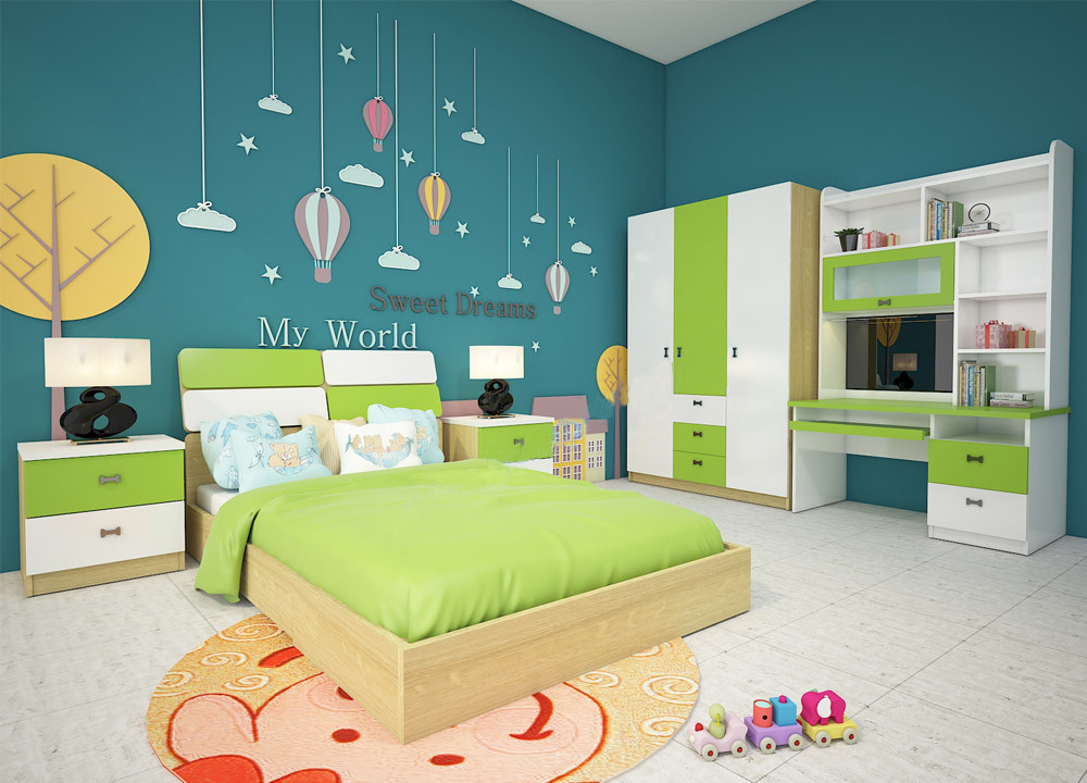 Bộ giường ngủ trẻ em GNE301