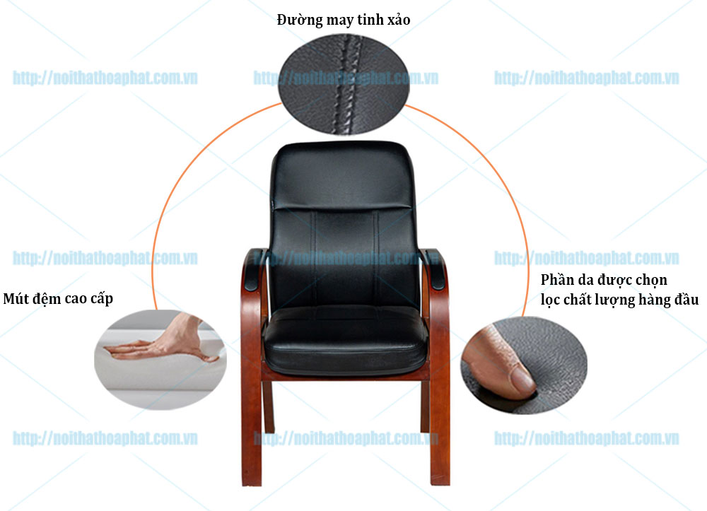 Ghế họp khung gỗ tự nhiên GH13 - ảnh 4