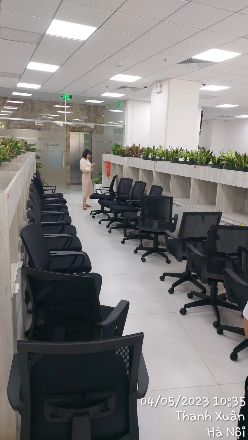 H&igrave;nh ảnh thực tế ghế lưới nh&acirc;n vi&ecirc;n GL117