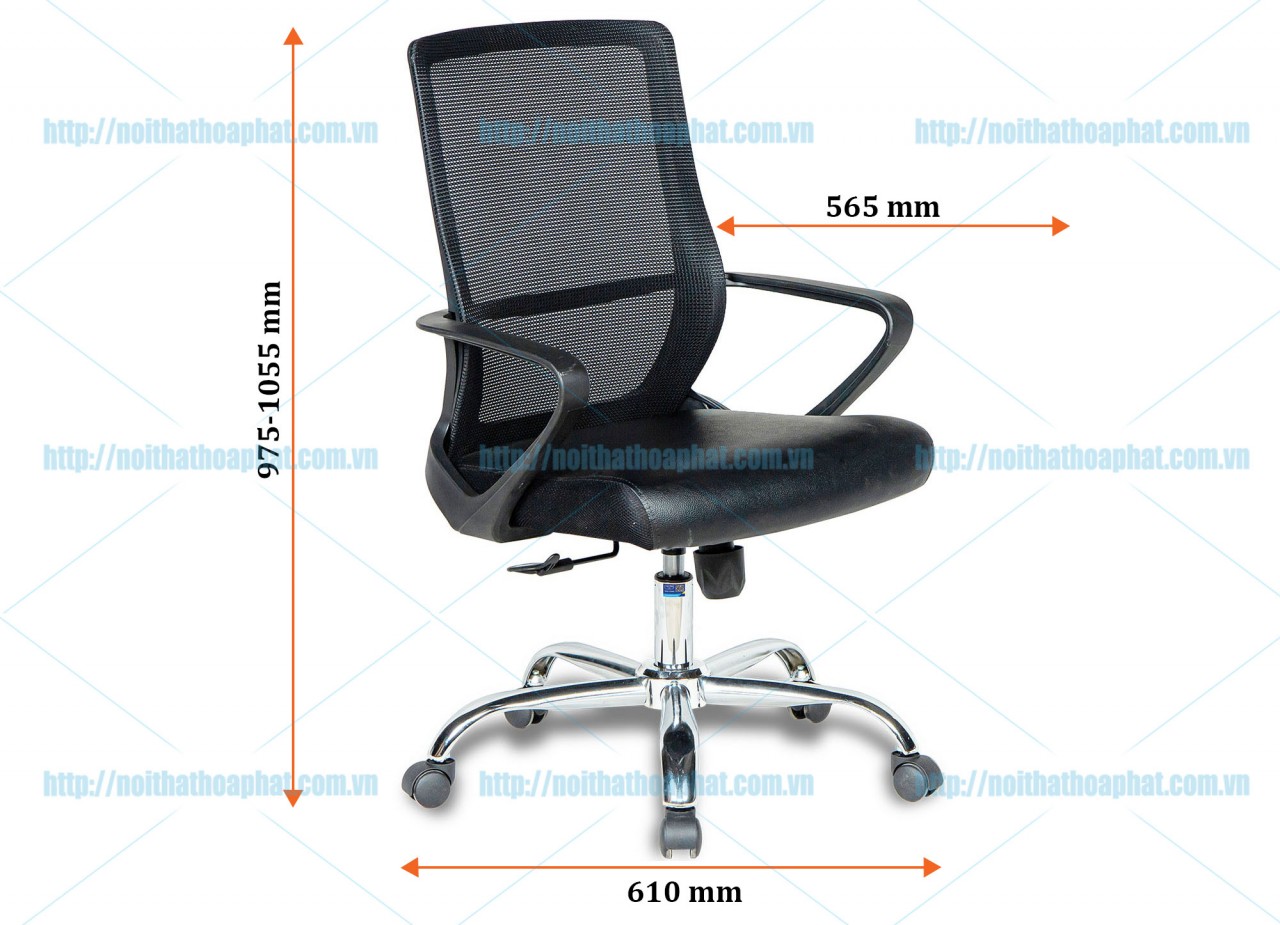 Ghế lưới nhân viên cỡ lớn GL217 - ảnh 4