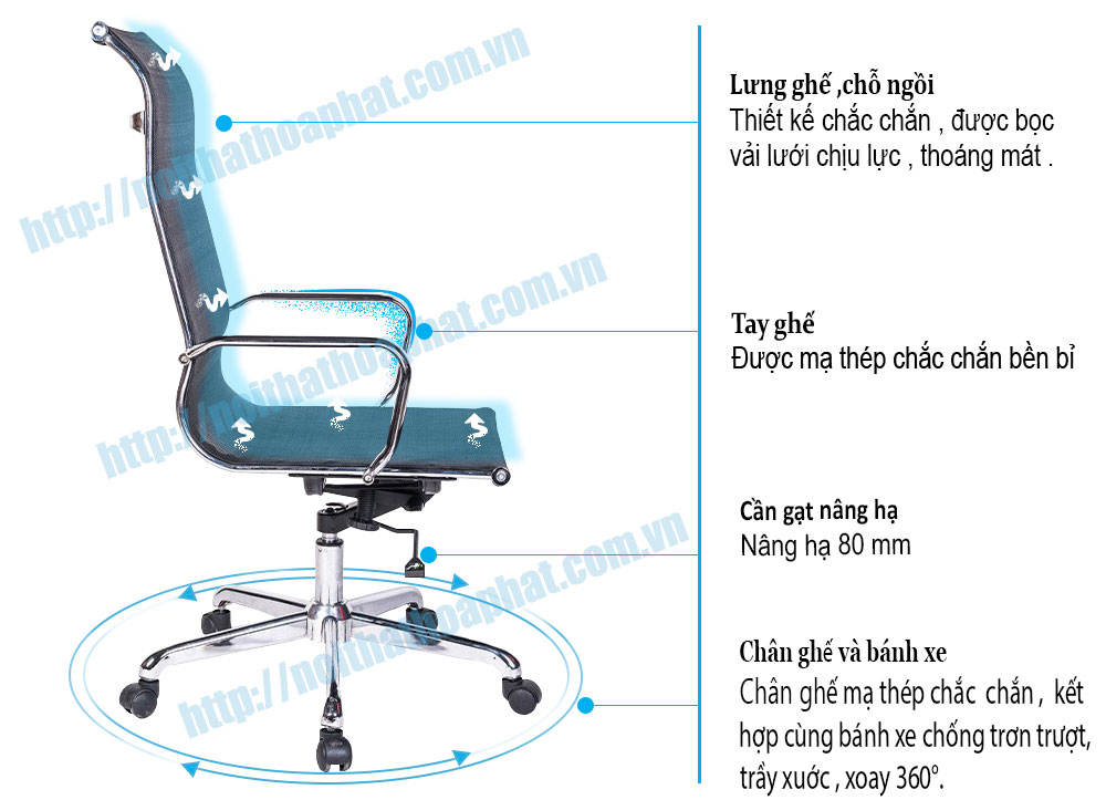 Ghế lưới cao cấp GL304 - ảnh 5