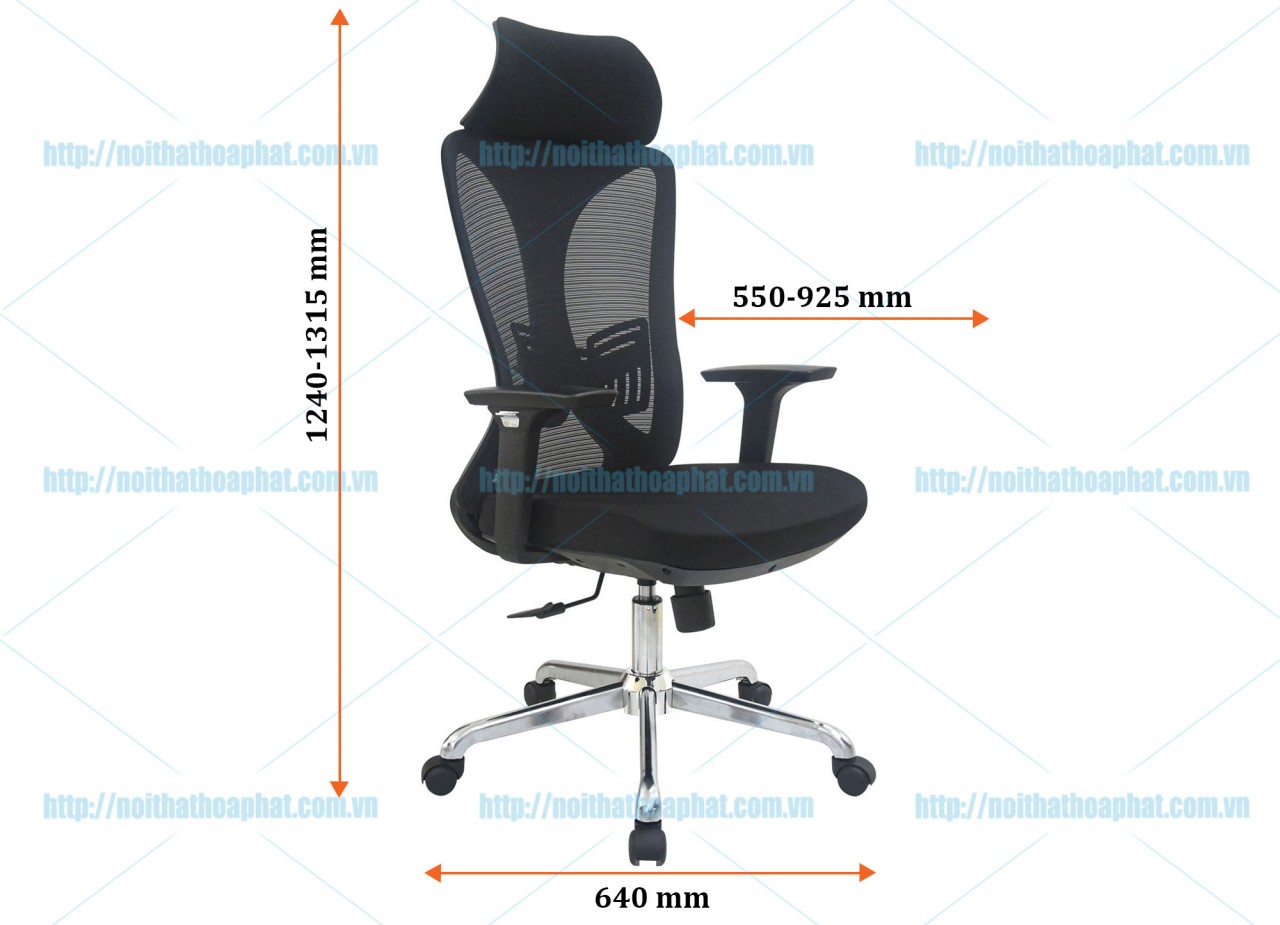 Ghế lưới công sở lưng cao GL306 - ảnh 4