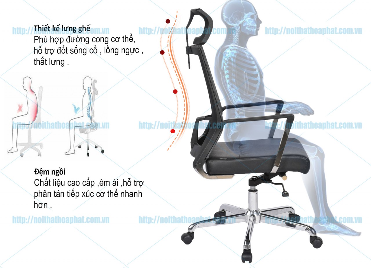 Ghế xoay lưới cao cấp GL315 - ảnh 6