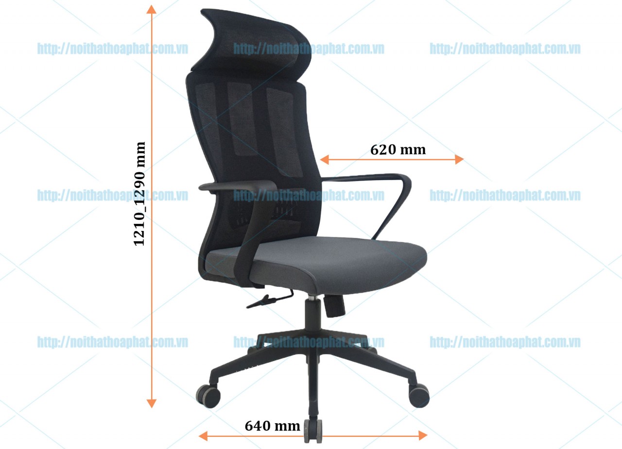 Ghế xoay lưới có tựa đầu GL319 - ảnh 3