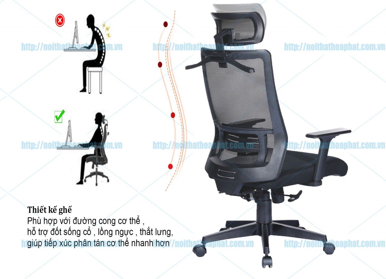 Ghế lưới lãnh đạo GL324 - ảnh 6