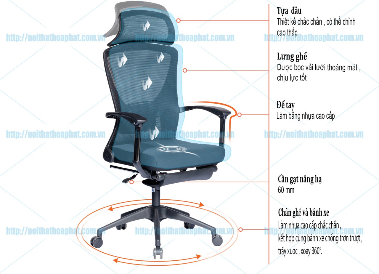 Ghế lưới cao cấp GL333 - ảnh 3