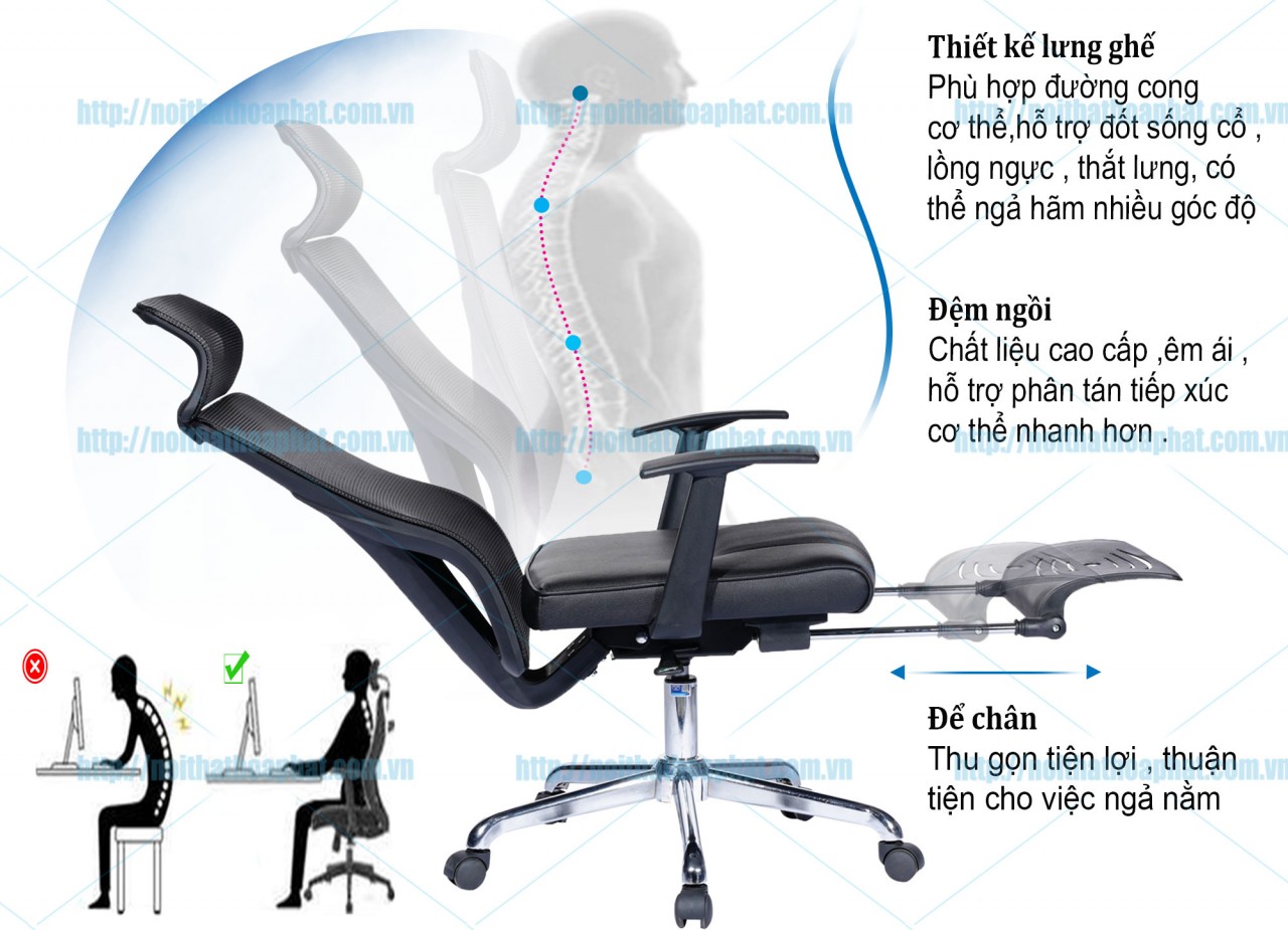 Ghế lưới lãnh đạo GL334 - ảnh 4