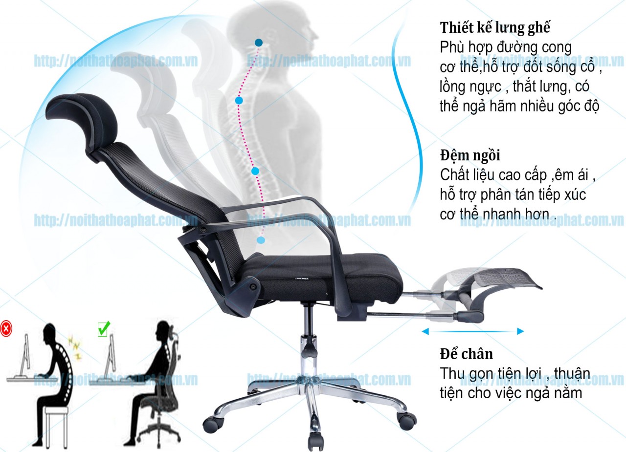Ghế lưới lãnh đạo GL336 - ảnh 6