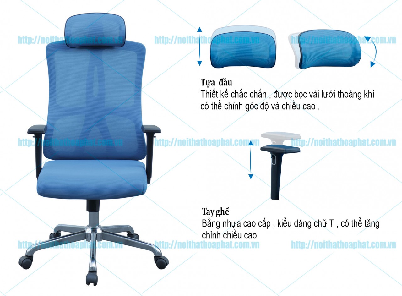 Ghế lưới văn phòng cao cấp GL349 - ảnh 6
