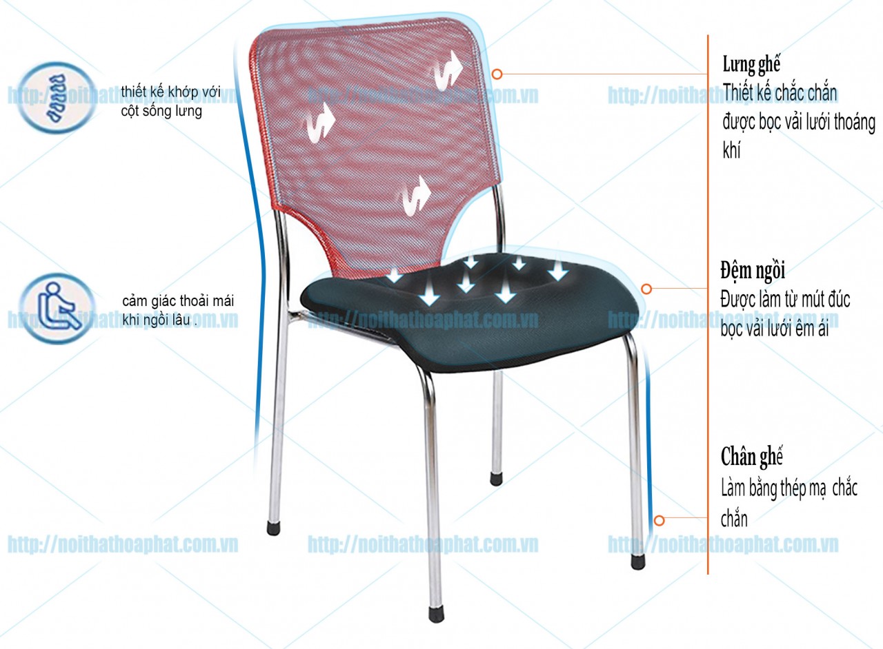 Ghế họp lưới GL405 - ảnh 5