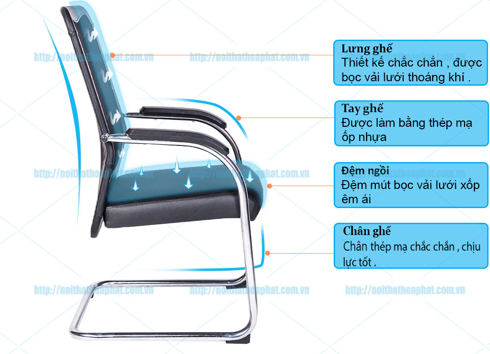 Ghế họp tựa lưới GL411 - ảnh 5