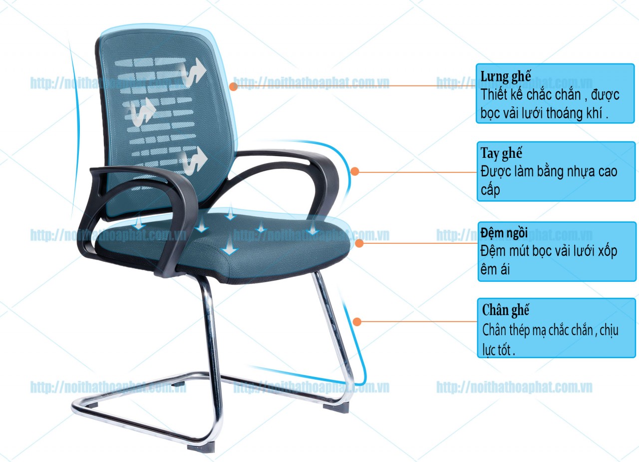 Ghế chân quỳ Hòa Phát GL412 - ảnh 4
